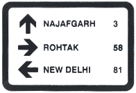 Delhi Traffic Police, Traffic Informatory Signs